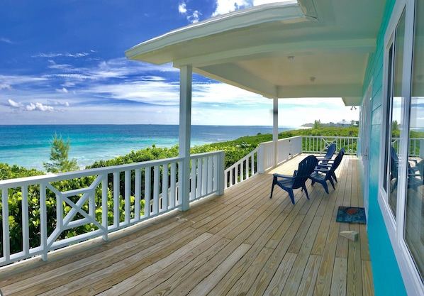 oceanside porch - full length of home
