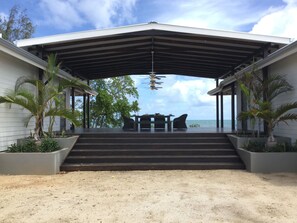 Welcome to Belize! The Oceanside Cabanas view front entrance of the property