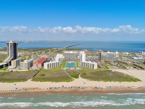 Aerial view of the complex