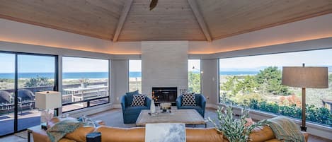 Living room with views from all windows
