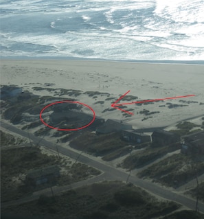 The location of "The Beach House" is right on the beach!!