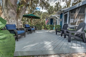 Deck and cottage
