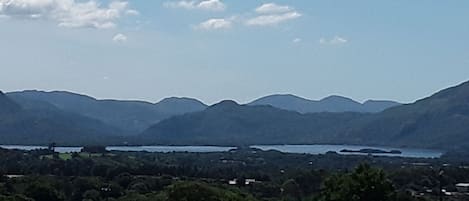 Panoramic views of Killarney Lakes and Mountains from our home.