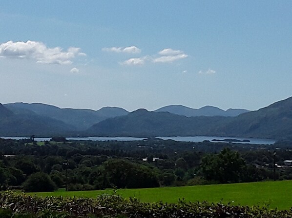 Panoramic views of Killarney Lakes and Mountains from our home.