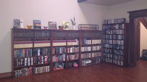 private library and DVD collection 