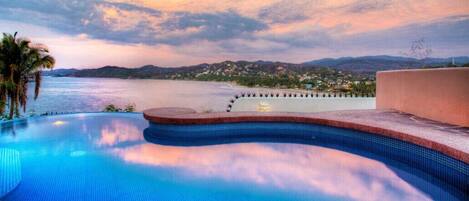 Gorgeous views from salt water infinity pool