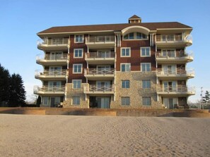 View of the building from the water side.