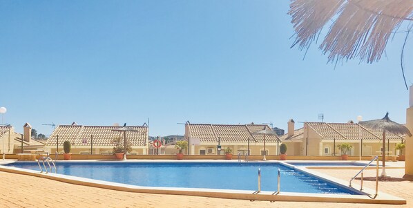 The beautifully quiet communal pool