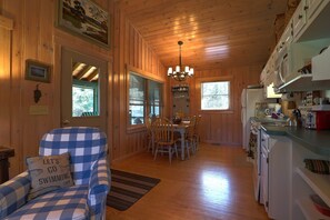 dining and kitchen area