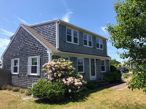 Front and side with outdoor shower 