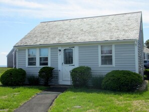 The cottage is steps away from the water