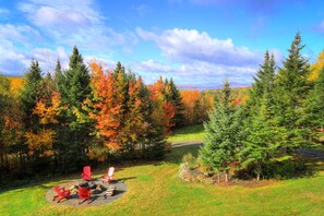 View of yard from deck