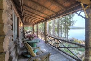 covered porch with fantastic views