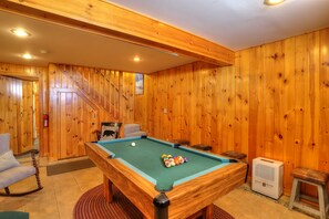 Basement pool table