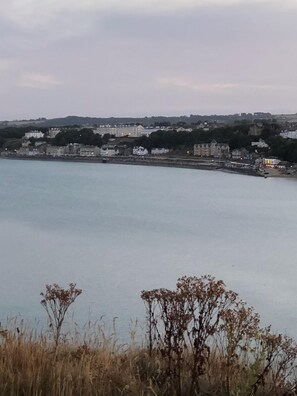 Cliff top view of Filey, lovely walk.