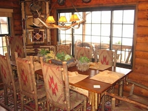 Open Dining Area with Expansive Lake Views.