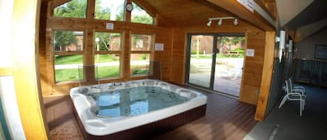 hot tub in amenity building