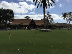 Club house and putting green and yoga classroom