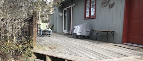 Front of house and deck