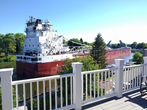 Maybe you will be lucky and see a Great Lakes Freighter sail by your window
