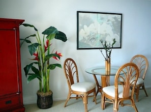 Dine inside or on the lanai