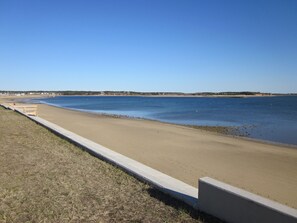 View of Private beach as tide is going out