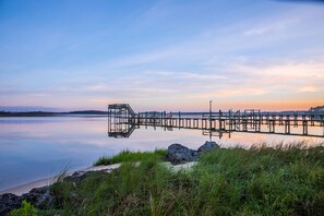 A serene view of the dock