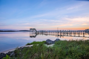 A serene view of the dock