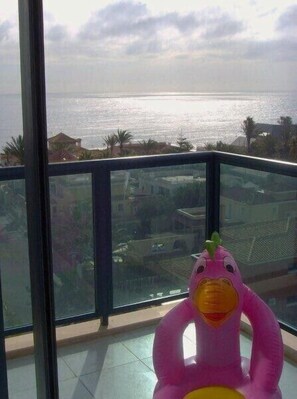 Villas and view of the sea from the balcony