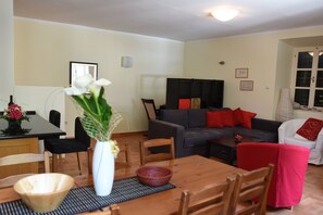 Kitchen towards open plan living room