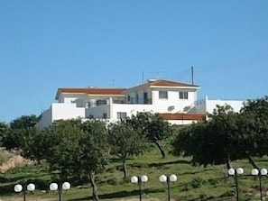 Side view of villa