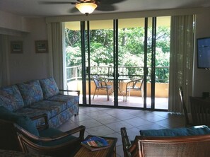 Family room looking toward 1 of 2 lanais