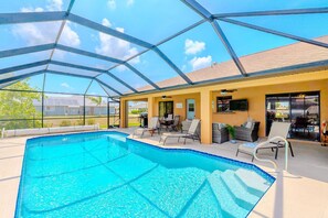 Pool seating area
