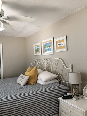 Primary Bedroom with King Size Bed. 
