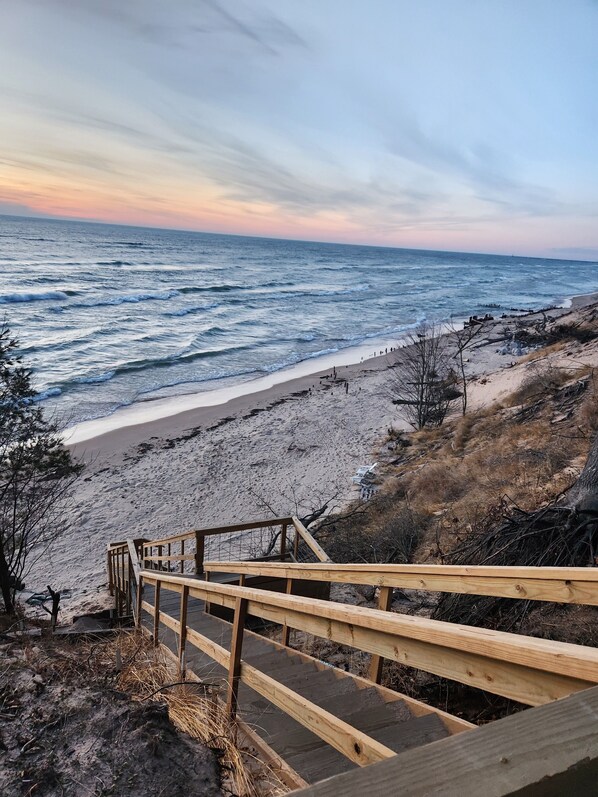 Lake Michigan at platform deck... the jewel at the end of the path