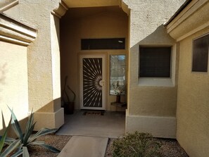 Outside front entrance