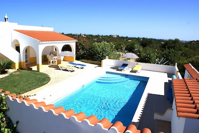 Villa with heated pool. Private country setting with Mountain and sea glimpse.
