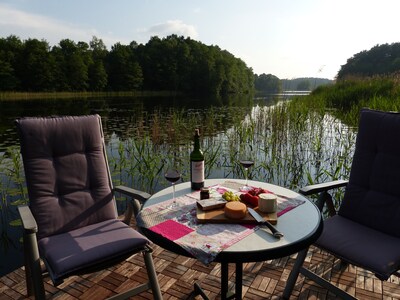 cómodo apartamento en el lago en la proximidad Spreewald para relajarse, pesca, ...