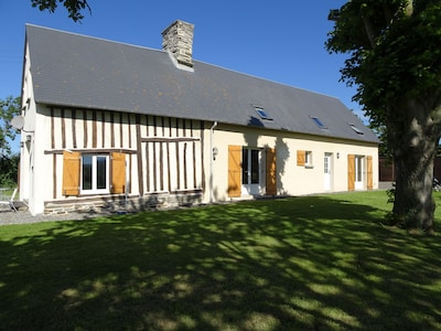 Renovated farmhouse with exposed beams, log burner and original stone. Set in