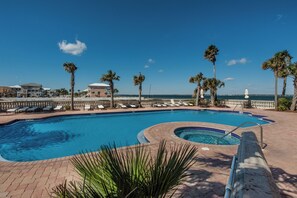 Portofino outdoor pool and hot tub