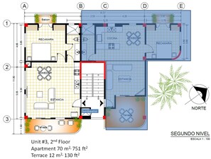 Apartment on the left side of the building, 2nd floor.