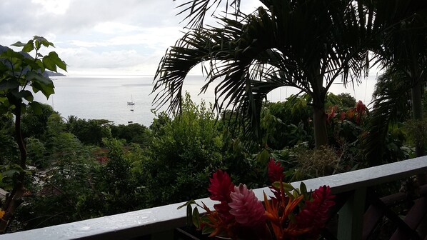 The balcony is a perfect place to unwind, eat Al fresco or bird watch