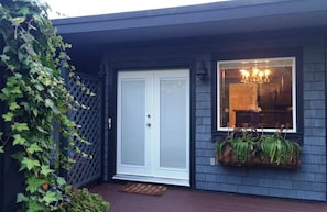 Entrance off the inner courtyard to your suite