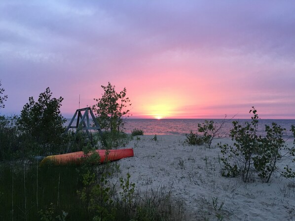 Get up early for an amazing kayak experience of sunrise reflecting on the water!