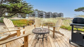 Plenty of seating for everyone to hang out together - full size BBQ available!