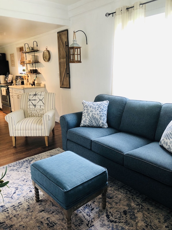 Brand new couch, chair and rug purchased July 2020