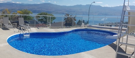 View of the pool from the ground level