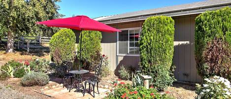 You own private patio is the perfect spot to take in nature and the true ranch life setting