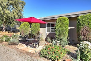 You own private patio is the perfect spot to take in nature and the true ranch life setting