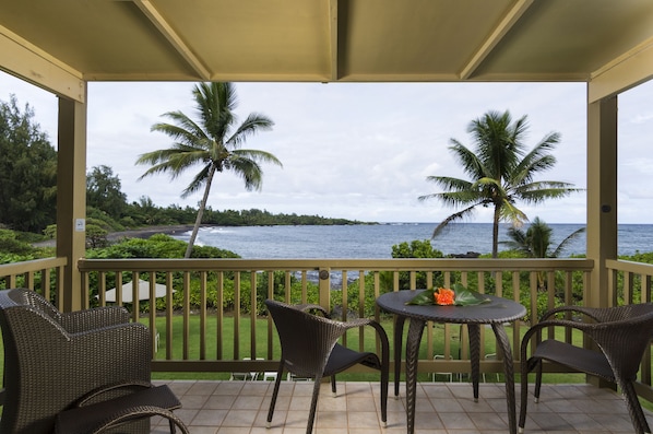 Lanai with Hana Bay View